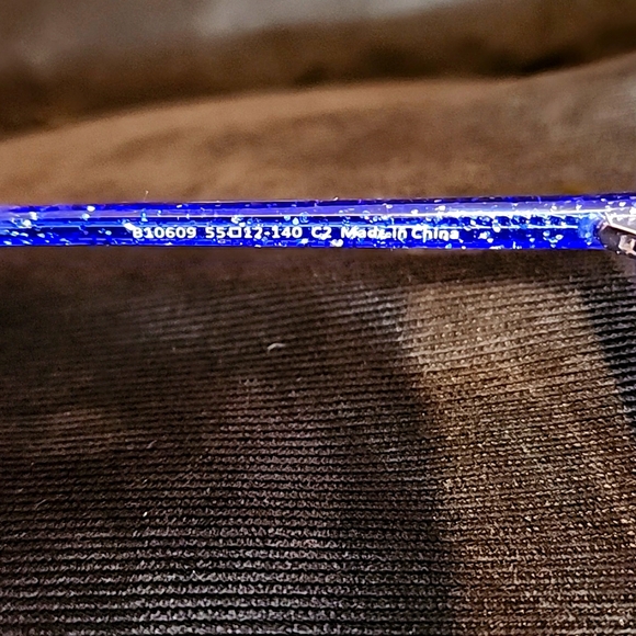 Fabulous blue glittery sparkly cateye glasses with rhinestones - Picture 8 of 9